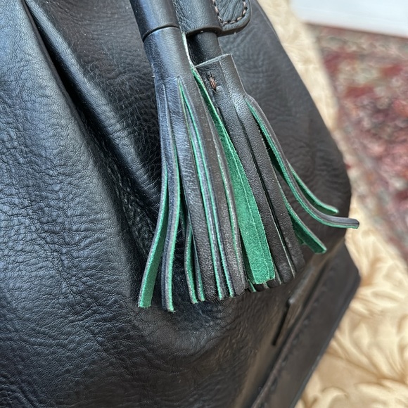 Authentic Dooney & Bourke Leather Drawstring Bag - Picture 10 of 15